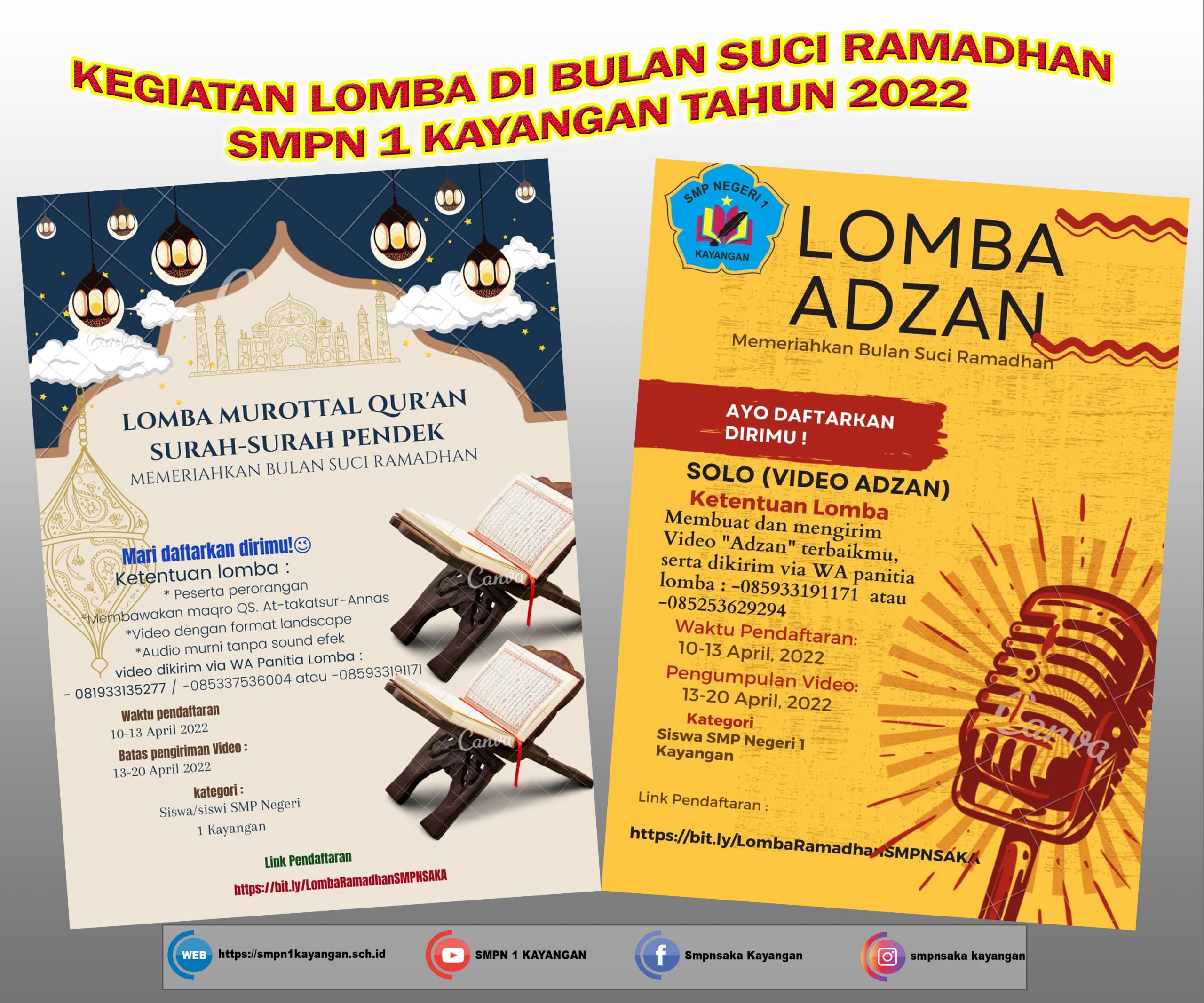 KEGIATAN LOMBA DI BULAN SUCI RAMADAN 1443 H