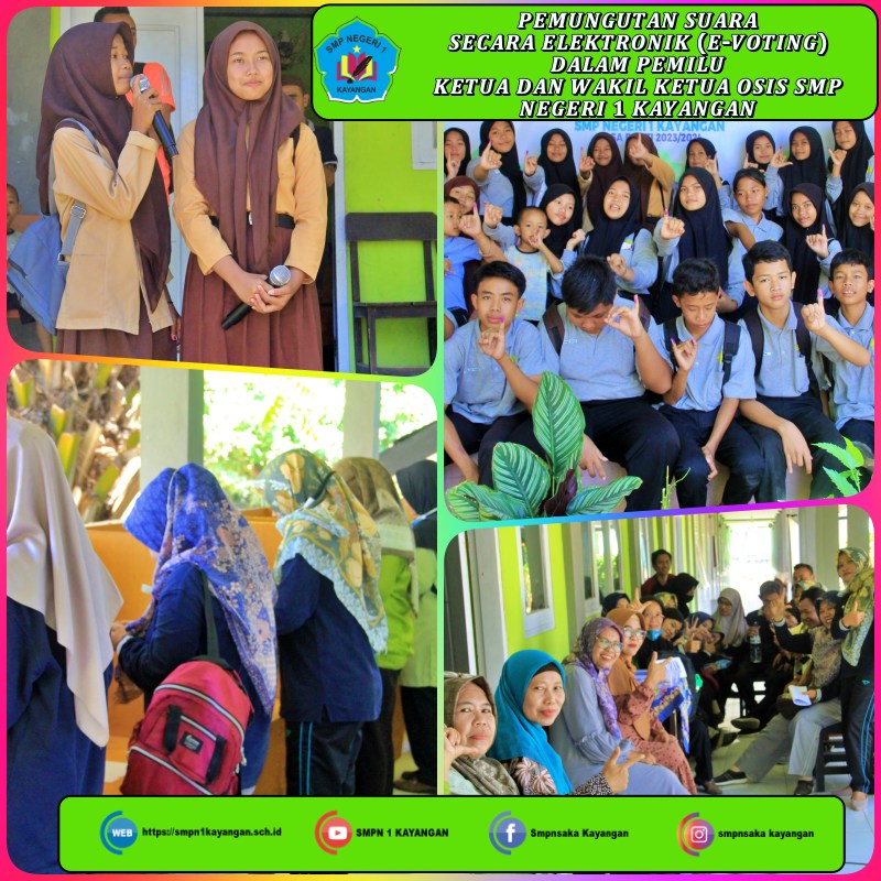 PEMUNGUTAN SUARA SECARA ELEKTRONIK (E-VOTING) DALAM PEMILU KANDIDAT PASLON KETUA DAN WAKIL KETUA OSIS SMP NEGERI 1 KAYANGAN MASA BAKTI 2023-2024