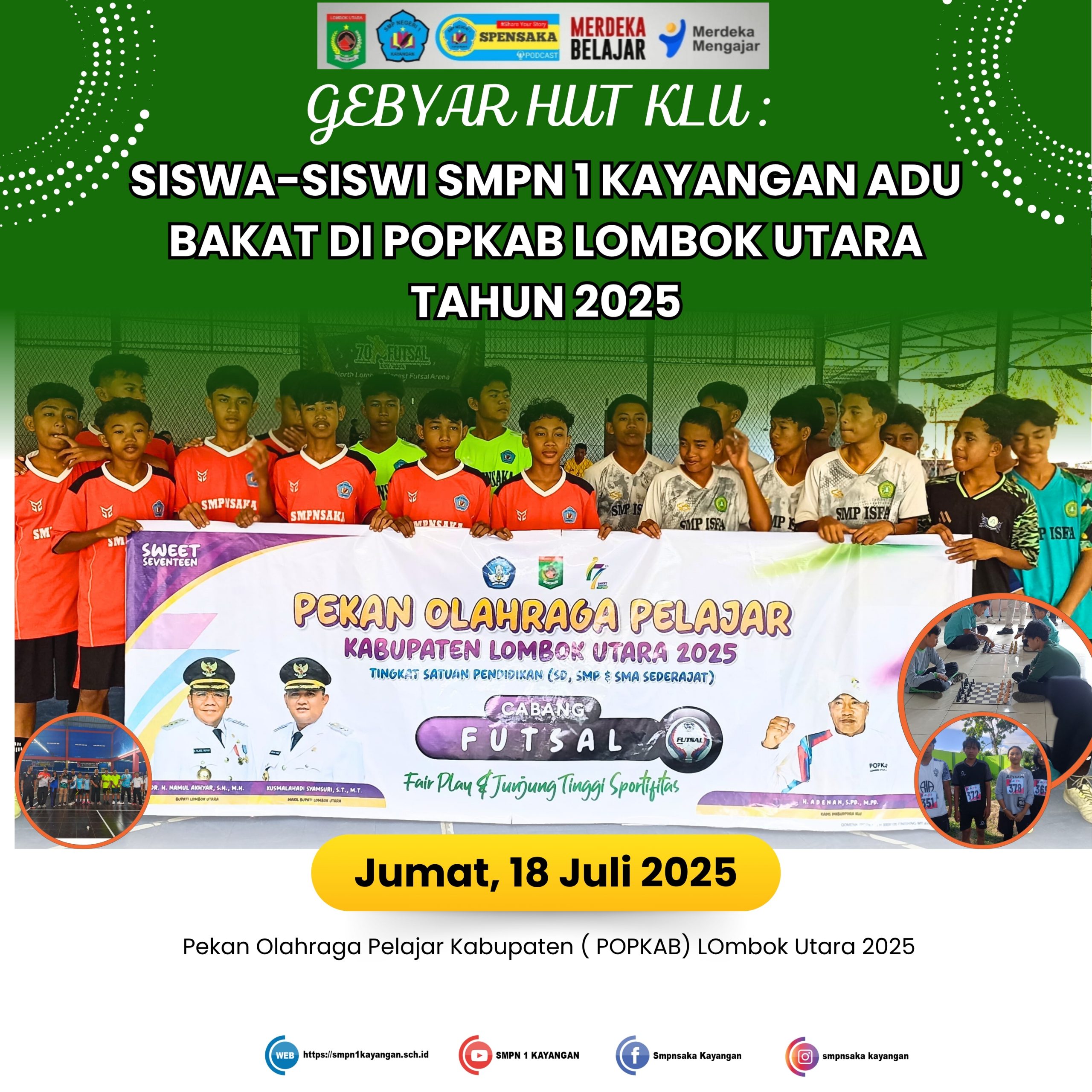 GEBYAR HUT KLU : Siswa-Siswi SMPN 1 Kayangan Adu Bakat di POPKAB Lombok Utara Tahun 2025 GEBYAR HUT KLU : Siswa-Siswi SMPN 1 Kayangan Adu Bakat di POPKAB Lombok Utara Tahun 2025
