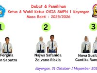 PEMILIHAN CALON KETUA OSIS DAN WAKIL KETUA OSIS MASA BAKTI 2025-2026 SMPN 1 KAYANGAN